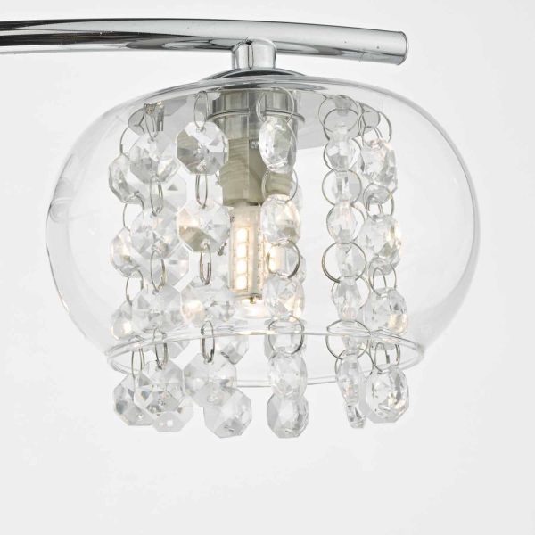 Elma 3lt Semi Flush Polished Chrome & Glass