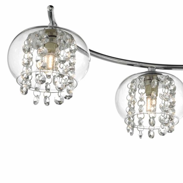 Elma 6lt Semi Flush Polished Chrome & Crystal - Image 2