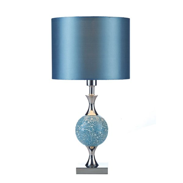 Elsa Table Lamp Blue Mosaic With Shade - Image 4