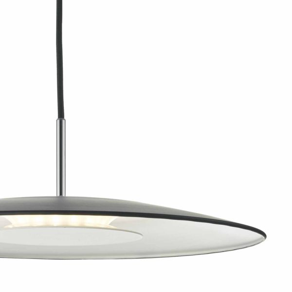 Enoch Pendant LED Black & Stainless Steel - Image 2