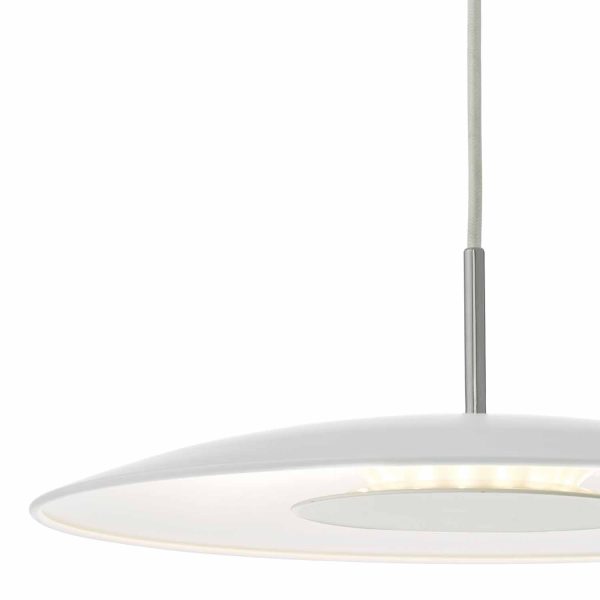 Enoch Pendant LED White & Stainless Steel - Image 3