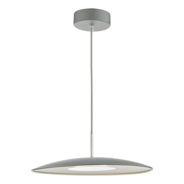 Enoch 1 Light Single LED Pendant Matt Grey