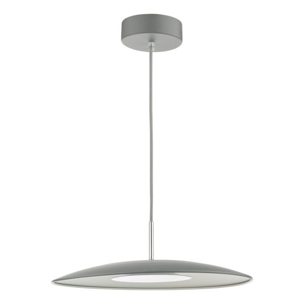 Enoch 1 Light Single LED Pendant Matt Grey - Image 2