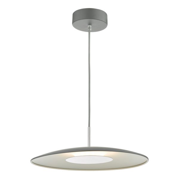 Enoch 1 Light Single LED Pendant Matt Grey - Image 6