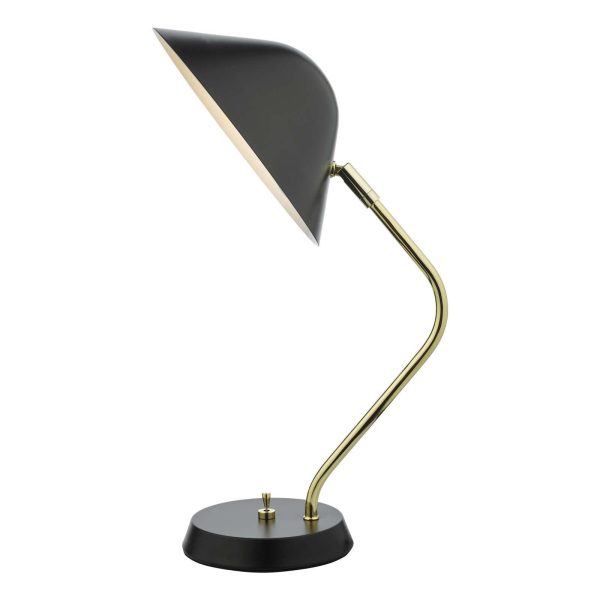 Erna Task Table Lamp Polished Brass Satin Black - Image 5