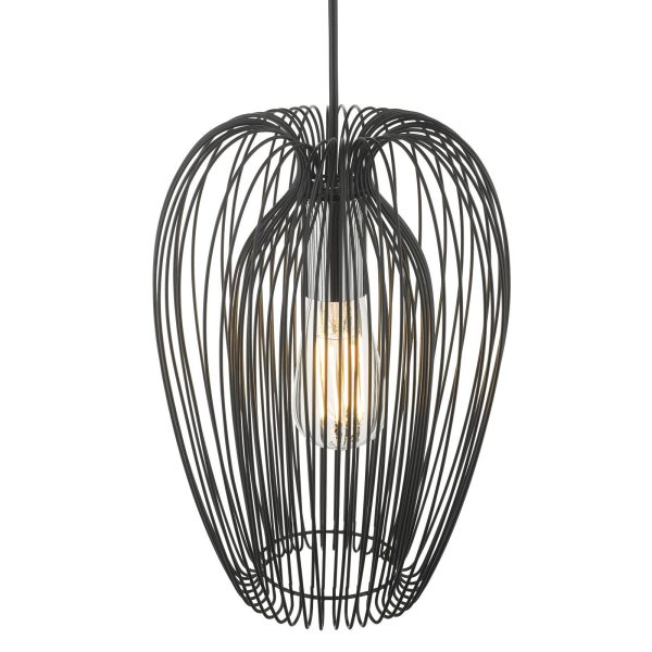 Ero 1 Light Single Pendant Black And Chrome - Image 3