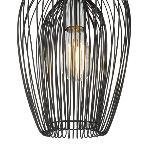 Ero 1 Light Single Pendant Black And Chrome - Image 4