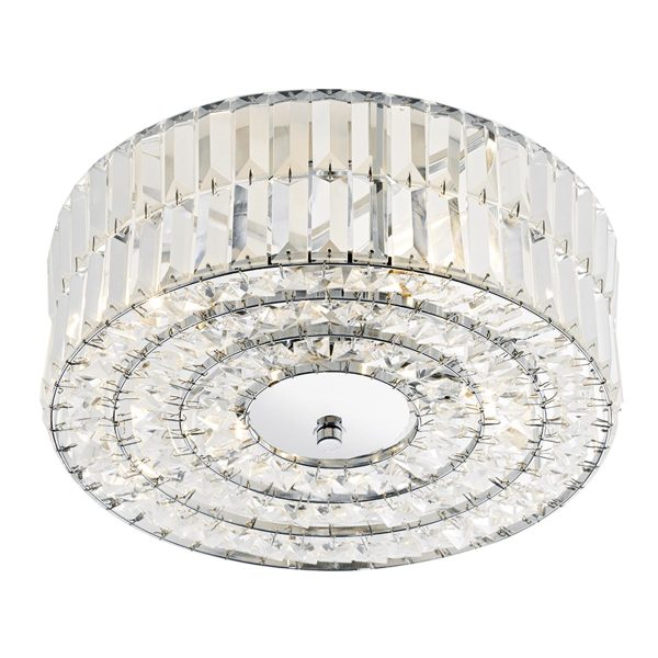 Errol Crystal Semi Flush Fitting Polished Chrome - Image 4