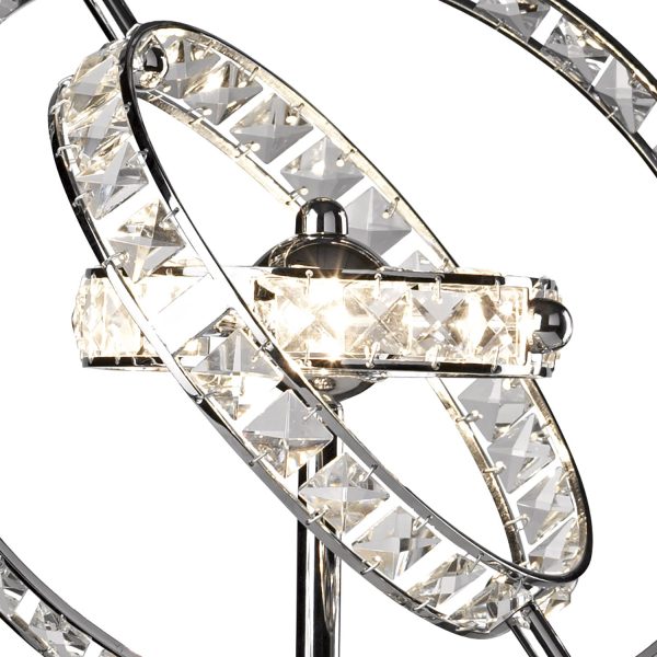 Eternity 4 Light Table Lamp Polished Chrome Crystal - Image 2