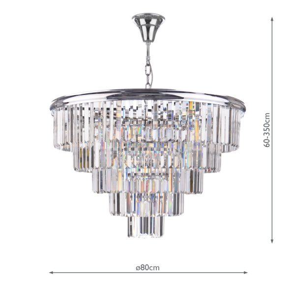 Eulalia 12 Light Chandelier Polished Chrome Crystal - Image 10