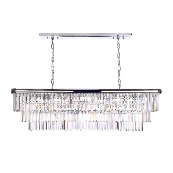 Eulalia 10 Light Chandelier Polished Chrome Crystal