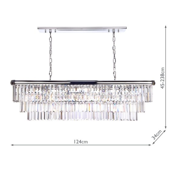 Eulalia 10 Light Chandelier Polished Chrome Crystal - Image 10