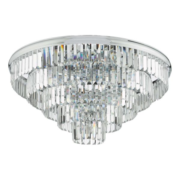 Eulalia 12 Light Flush Polished Chrome Crystal - Image 2