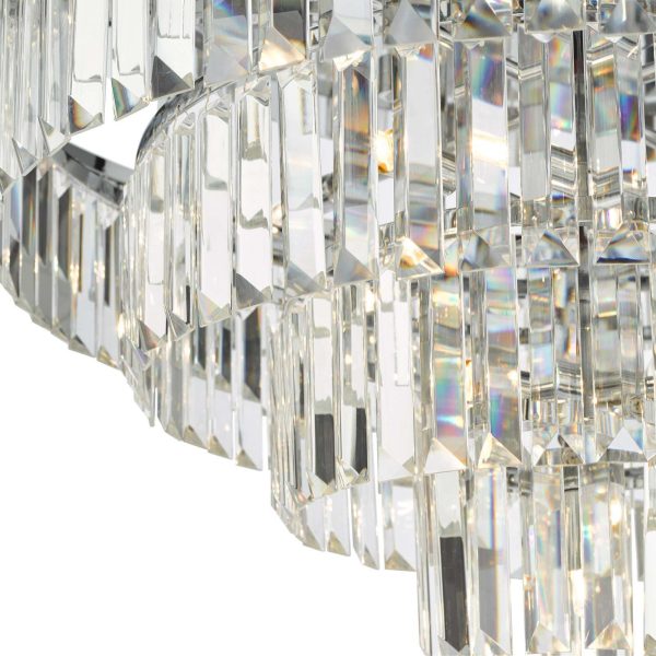 Eulalia 12 Light Flush Polished Chrome Crystal - Image 4