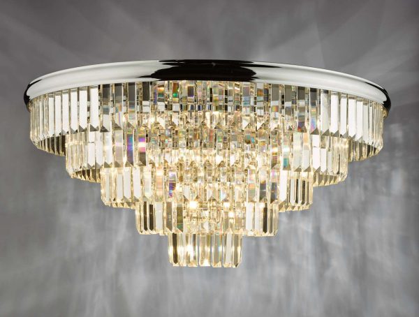 Eulalia 12 Light Flush Polished Chrome Crystal - Image 5