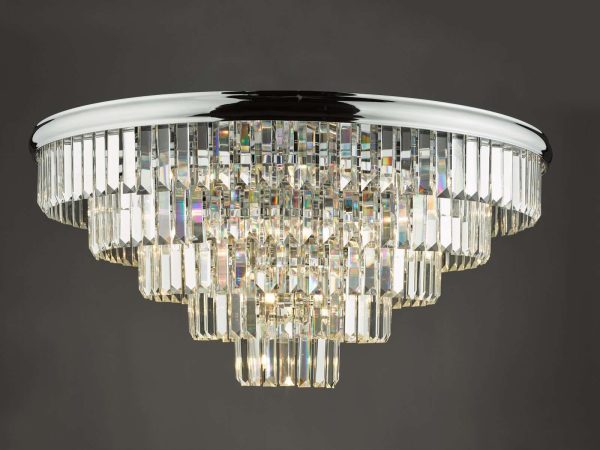 Eulalia 12 Light Flush Polished Chrome Crystal - Image 6