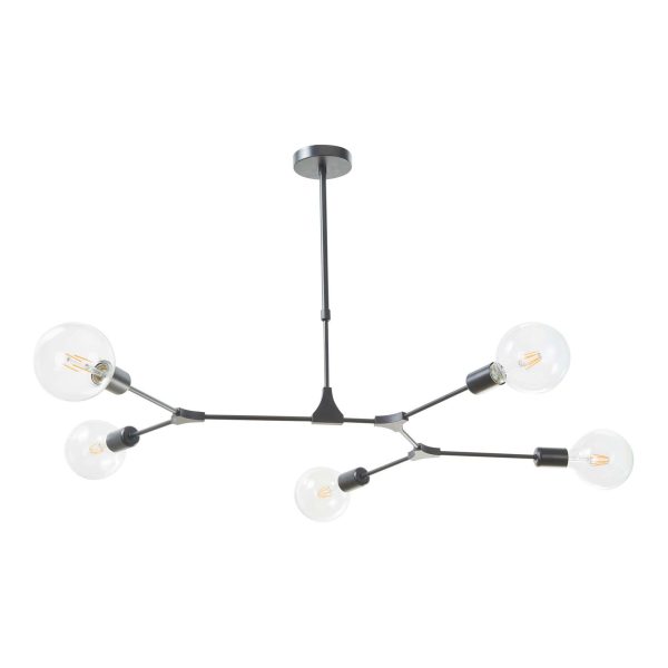 Euphemia 5 Light Pendant Black - Image 3