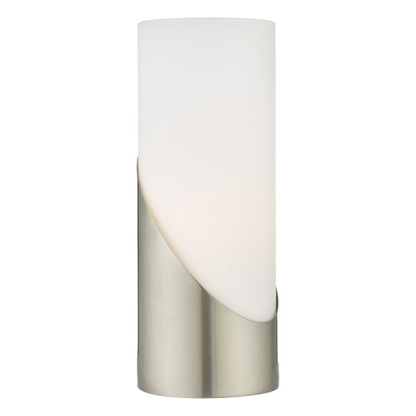 Faris Touch Table Lamp Satin Nickel Opal Glass - Image 3