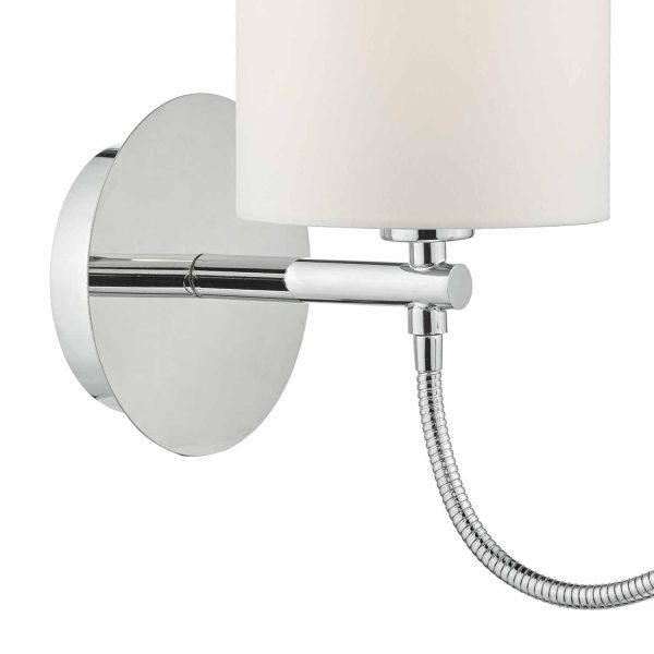 Feta Wall Light LED Polished Chrome Base Only - Image 2