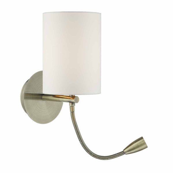 Feta Wall Light LED Antique Brass Base Only - Image 3