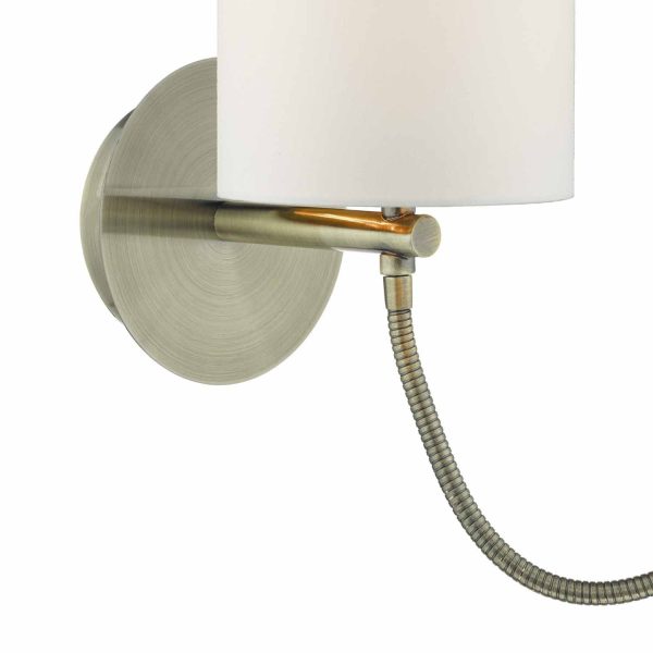 Feta Wall Light LED Antique Brass Base Only - Image 2