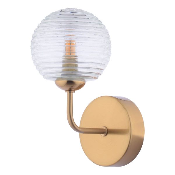 Feya Wall Light Antique Bronze & Ribbed Glass - Image 2