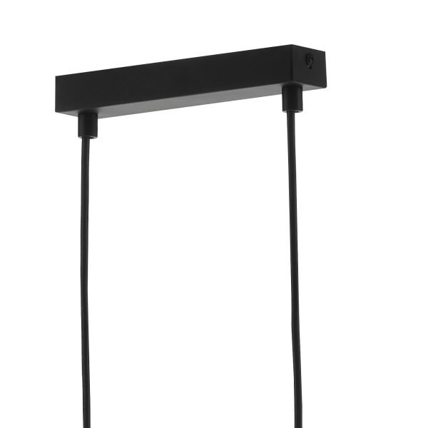 Feya 3 Light Bar Matt Black Smoked Glass - Image 7