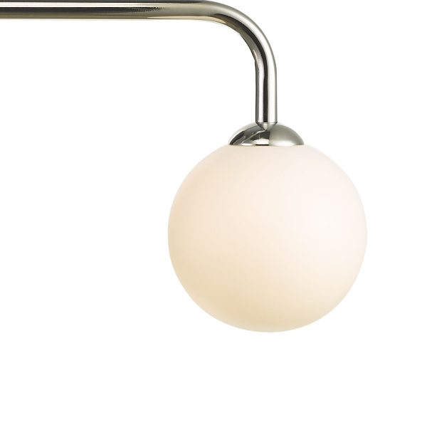 Feya 3 Light Bar Pendant Polished Chrome Opal Glass - Image 3