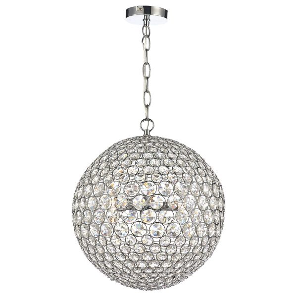 Fiesta 5 Light 35CM Pendant Polished Chrome - Image 4