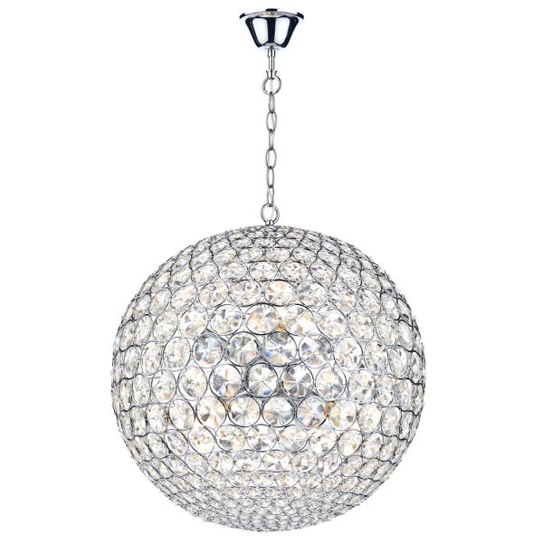 Fiesta 8 Light 50CM Pendant Polished Chrome - Image 4