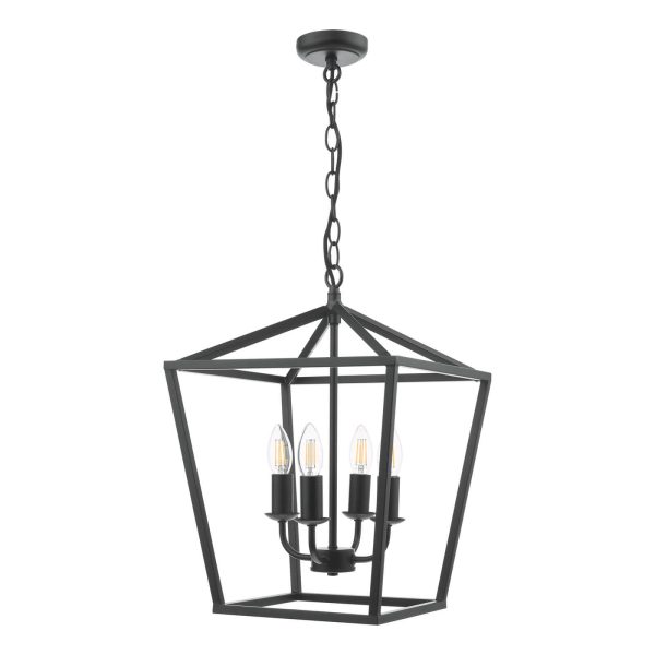 Fionn 4 Light Pendant Matt Black - Image 4