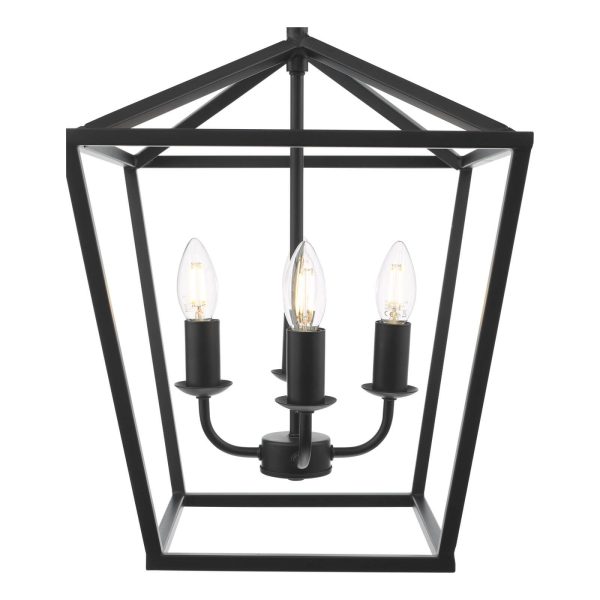 Fionn 4 Light Pendant Matt Black - Image 6