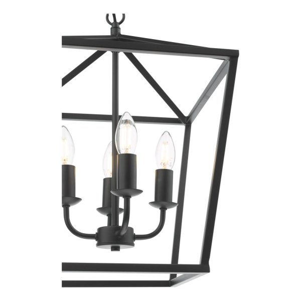 Fionn 4 Light Pendant Matt Black - Image 7