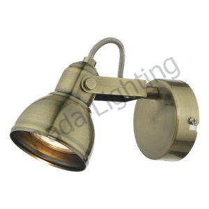 Fothergill Single Spotlight Antique Brass