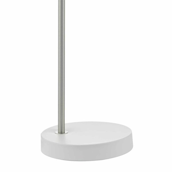 Frederick Task Lamp White & Satin Chrome