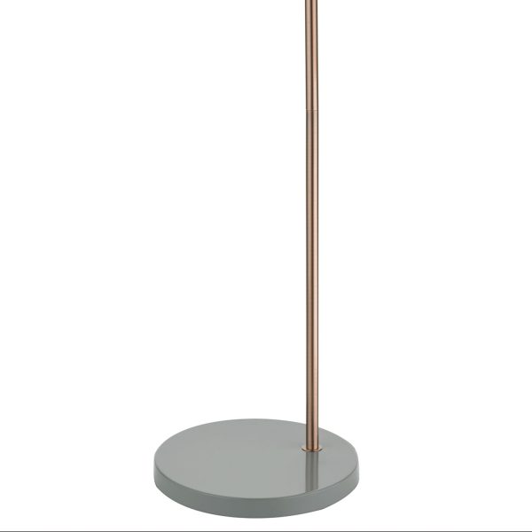 Frederick Floor Lamp Grey & Copper