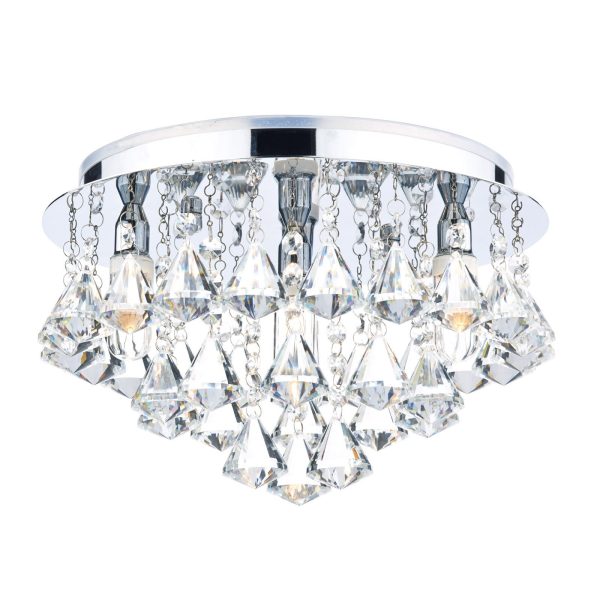 Fringe 4 Light Flush Polished Chrome IP44 - Image 4