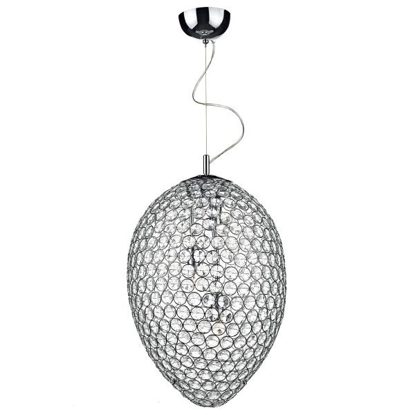 Frost 3 Light Pendant Polished Chrome - Image 5