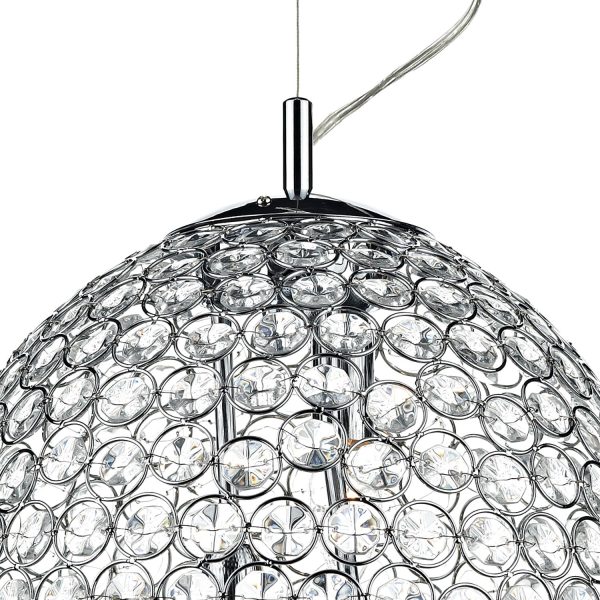 Frost 3 Light Pendant Polished Chrome - Image 3