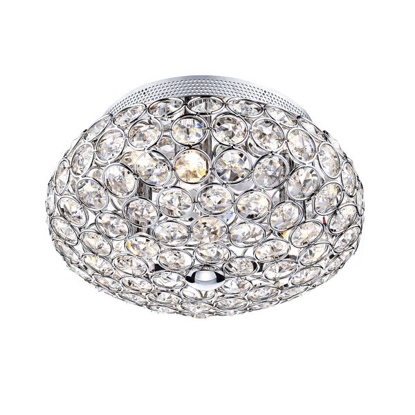 Frost 3 Light Flush Crystal Polished Chrome - Image 3