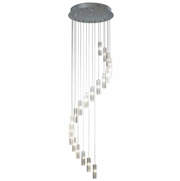 GALILEO 20lt Cluster Pendant Polished Chrome LED 2M Drop - Image 4