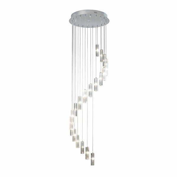 GALILEO 20lt Cluster Pendant Polished Chrome LED 3M Drop - Image 4