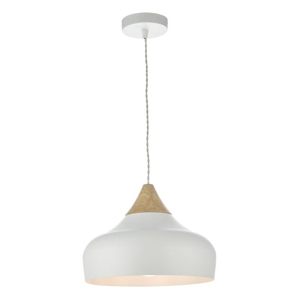 Gaucho 1 Light Pendant White