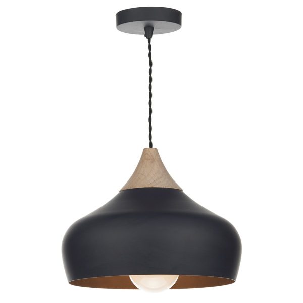 Gaucho 1 Light Pendant Black - Image 4