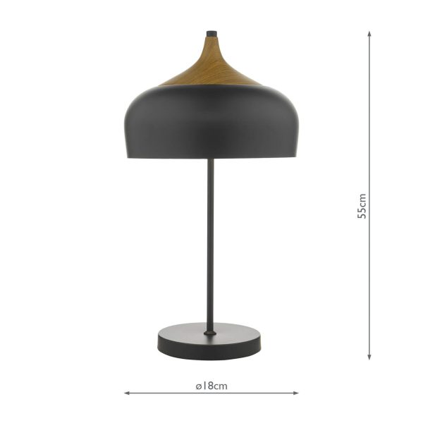 Gaucho 2 Light Table Lamp Black - Image 5