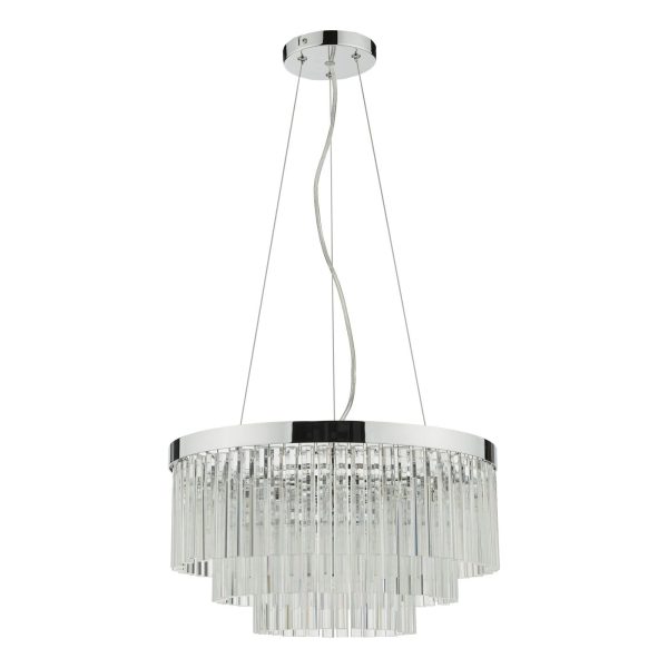 Giovana 5 Light Pendant Polished Chrome Clear Glass - Image 2