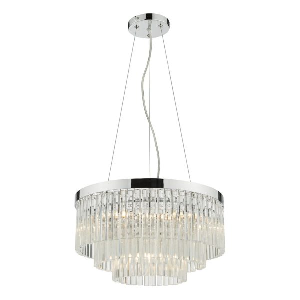 Giovana 5 Light Pendant Polished Chrome Clear Glass - Image 3