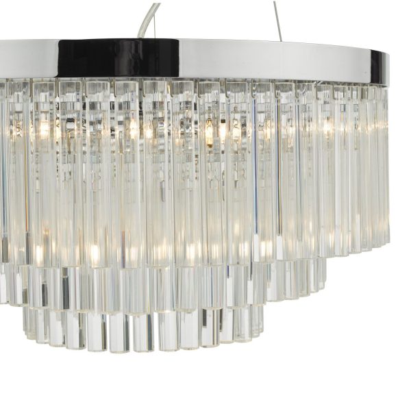 Giovana 5 Light Pendant Polished Chrome Clear Glass - Image 4