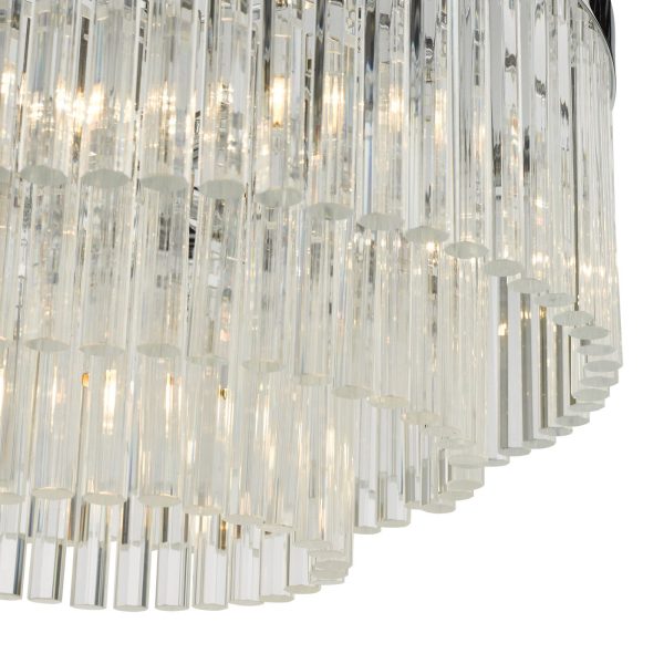 Giovana 5 Light Pendant Polished Chrome Clear Glass - Image 5