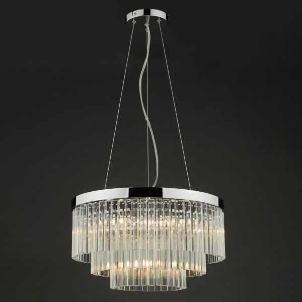 Giovana 5 Light Pendant Polished Chrome Clear Glass - Image 7